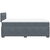  Krevet box spring s madracem tamnosivi 120 x 190 cm baršun | shoptok.hr