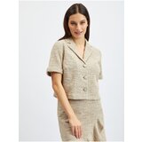 Orsay Light Brown Ladies Short-Sleeved Blouse - Ladies | Shoptok.si