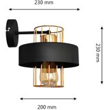  Zidna lampa VOLTA 1xE27/15W/230V 23 cm crna/ružičasto zlato | Eponuda.com
