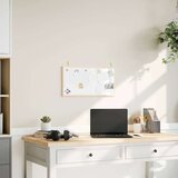vidaXL Magnetska bijela ploča s okvirom od punog borovine 60x30 cm | shoptok.hr