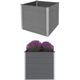 Visoka greda WPC 100x100x91 cm siva