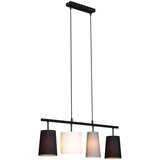 BRILO Luster na sajli 4xE27/40W/230V crna/siva/bela Cene