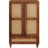 vidaXL Omare in policami za shranjevanje medijev s predalom s polico s shranjevanjem z vrati Rjava | Shoptok.si