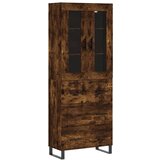  Visoka komoda dimljeni hrast 69 5x34x180 cm konstruiranog drva | shoptok.hr
