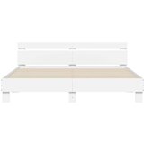 Okvir za krevet s uzglavljem i LED bijeli 180x200 cm | shoptok.hr