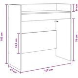 Dj stol Bijela 102 x 45 x 102 cm Konstruirano drvo - Bijela 102 x 45 x 102 cm | shoptok.hr