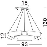 Nova Luce Kremno bela/medeninasta LED zatemnitvena viseča svetilka v marmornem dekorju ø 93 cm Aider – | Shoptok.si