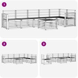  Set vanjskih sofa 7 kom. Prirodna Poliester Bijela | shoptok.hr