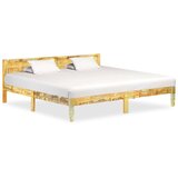  Posteljni okvir iz trdnega predelanega lesa 200x200 cm | Shoptok.si