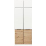 Mömax nastavek za omaro max extra, bela, barva hrasta | Shoptok.si