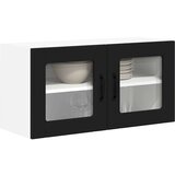 vidaXL Stenska kuhinjska omarica Črna 80 x 31 x 40 cm Konstruiran les | Shoptok.si