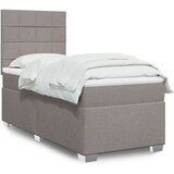 vidaXL Box spring postelja z vzmetnico taupe 90x190 cm blago | Shoptok.si