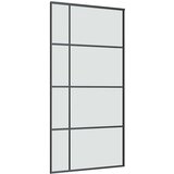 vidaXL Klizna vrata s priborom 102,5x205 cm od stakla ESG i aluminija | shoptok.hr