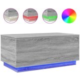  Stolić za kavu s LED svjetlima siva boja hrasta 90 x 50 x 40 cm | shoptok.hr