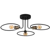 Opviq Vislica CIRCLE, crna, metal, 66x 66 cm, visina 22 cm, 3 x E27 40 W, Circle - 1341 | shoptok.hr