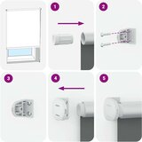 vidaXL Rolo zavjesa Blackout svijetlo siva 45x230 cm Širina tkanine | shoptok.hr