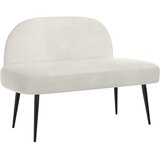  Oblikovana klupa s naslonjačem Krem 110 x 60 x 76 cm Baršun | shoptok.hr