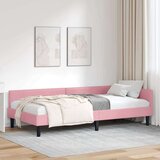 vidaXL Krevetni okvir sa kutnim dizajnom Ružičasta 90 x 190 cm | shoptok.hr