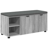  Klupa za hodnik s jastukom Siva Sonoma 100 x 38 x 46 cm | shoptok.hr