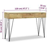  Konzolni Stol 120x35x76 cm Masivna Tikovina | shoptok.hr