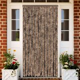 vidaXL Zastor protiv muha bež-tamnosmeđi 100 x 200 cm od šenila | shoptok.hr