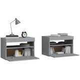  Noćni ormarići 2 kom s LED svjetlima sivog sonome 60x35x40 cm | shoptok.hr