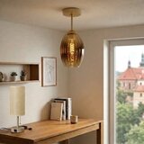 Brilagi LED plafonski luster R GLASS 1xE27/60W/230V Ø 17cm bež/zadimljeno bež | Eponuda.com