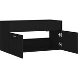 vidaXL Ormarić za umivaonik crni 90 x 38,5 x 46 cm od iverice | shoptok.hr