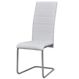 Maison Chic Nihajni Jedilni stoli - Vzorci stoli 4 kosi belo umetno usnje A1560, (22031494) Cene