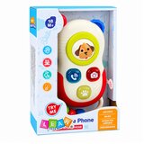 Lean Toys Interaktivni telefon za malčke z gibljivimi elementi, lučmi, zvoki Slike