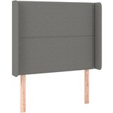 Maison Chic vzglavna omarica - nočna omarica - posteljna omarica z ušesi temno sivo 103x16x118/128 cm blago, (21709153) Cene