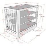 Vipack Bela otroška komoda iz masivne bukve s previjalnim pultom 100x79x55 cm Forrest – | Shoptok.si