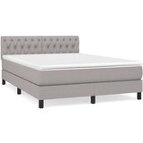  Krevet box spring s madracem svjetlosivi 140x200 cm od tkanine | shoptok.hr