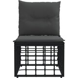  Modularna vanjska soferica bez ruku Crna poliratan | shoptok.hr