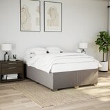  Krevet s oprugama i madracem smeđesivi 160x200 cm tkanina | shoptok.hr