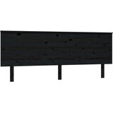 vidaXL Posteljno vzglavje črno 204x6x82,5 cm trdna borovina | Shoptok.si