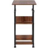  Mobilni stol 73-85 x 40 x 80 cm, tamnosmeđa, crna | shoptok.hr