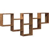 vidaXL Zidna polica Staro drvo 159x18x66 cm Konstruirano drvo | shoptok.hr