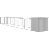  Kućica za pse s igralištem svjetlosiva 110x813x110 cm čelična | shoptok.hr