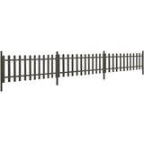  Ograda od kolaca sa stupovima 3 kom WPC 614 x 80 cm | shoptok.hr