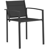  vrtni stol, plastika, črna/siva, 2 kos | Shoptok.si