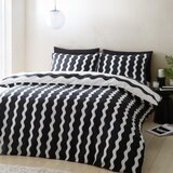 Sassy B Crno-bijela posteljina za bračni krevet/za produženi krevet 230x220 cm Waves – | shoptok.hr