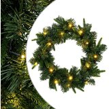  Božićni vijenac Zelena Ø 50 cm PVC i PE 25 LED lampica - Zelena 50 cm s LED svjetlima | shoptok.hr