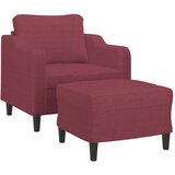  Fotelja s tabureom crvena boja vina 60 cm od tkanine | shoptok.hr