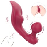 Sex HD Chomper - vodoodporni klitorisni in analni vibrator na baterije (rdeč) | Shoptok.si