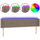 vidaXL LED posteljno vzglavje taupe 183x16x78/88 cm blago | Shoptok.si