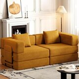 Atelier Del Sofa Minimalist trosed na razvlačenje 190 cm, senf žuta Cene
