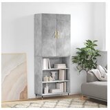 vidaXL Visoka komoda siva betona 69 5x34x180 cm od konstruiranog drva | shoptok.hr