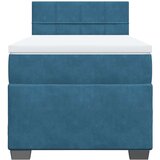 vidaXL Box spring krevet s madracem tamnoplavi 90x190 cm baršunasti | shoptok.hr