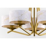 Jupiter 2110 - Luster na šipci KASZMIR 5xE27/15W/230V bela/zlatna/dekor mermera | Eponuda.com